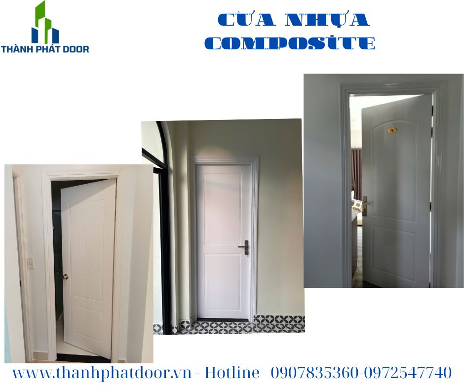 cua composite mau trang 2 panel