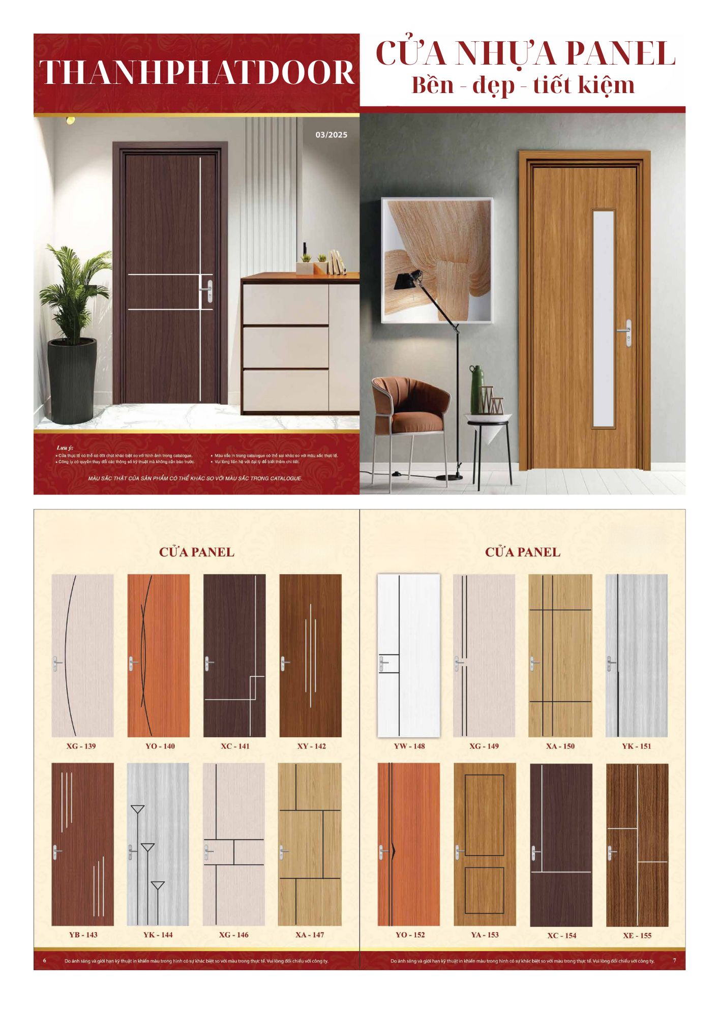 mau cua nhua Panel Y@door
