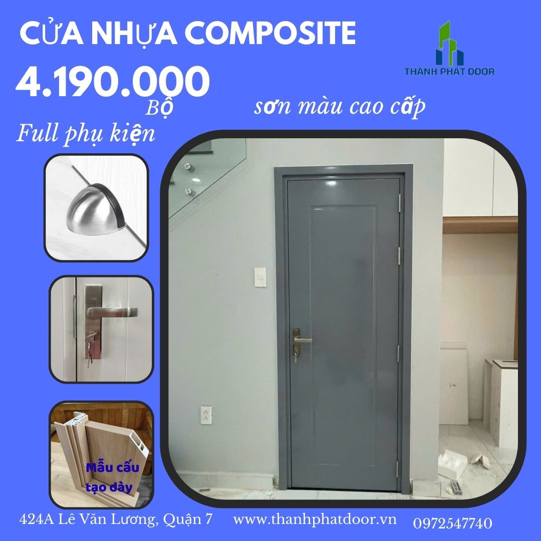 CỬA NHỰA COMPOSITE SƠN MÀU