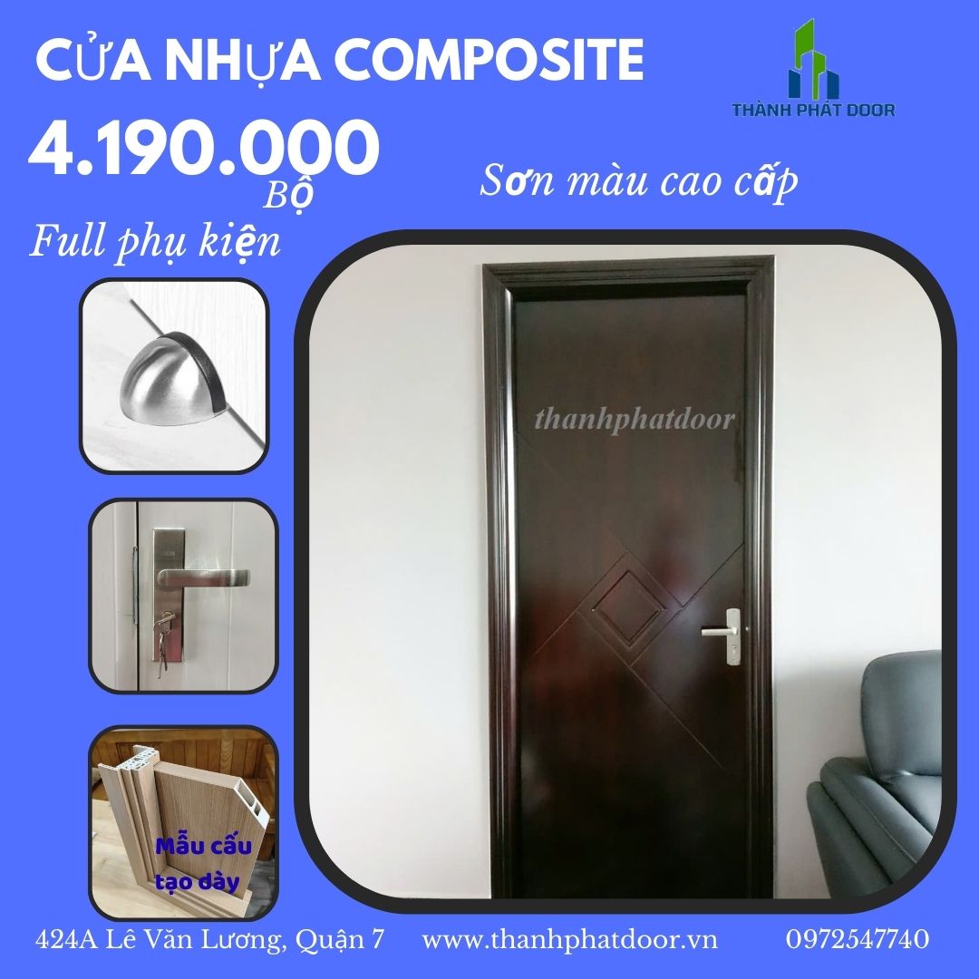 CỬA NHỰA COMPOSITE SƠN MÀU
