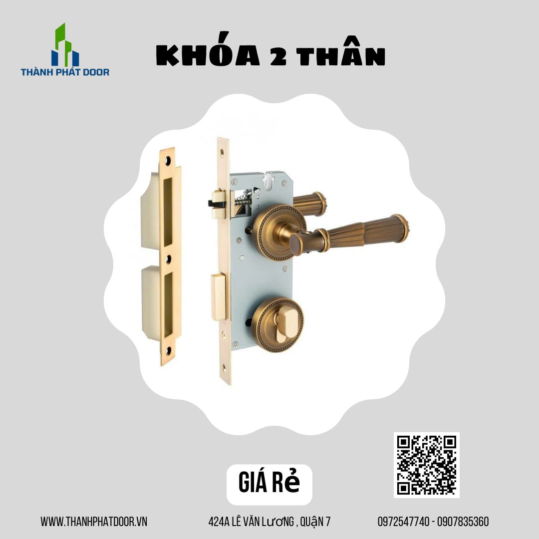 khóa tay gạt màu đồng