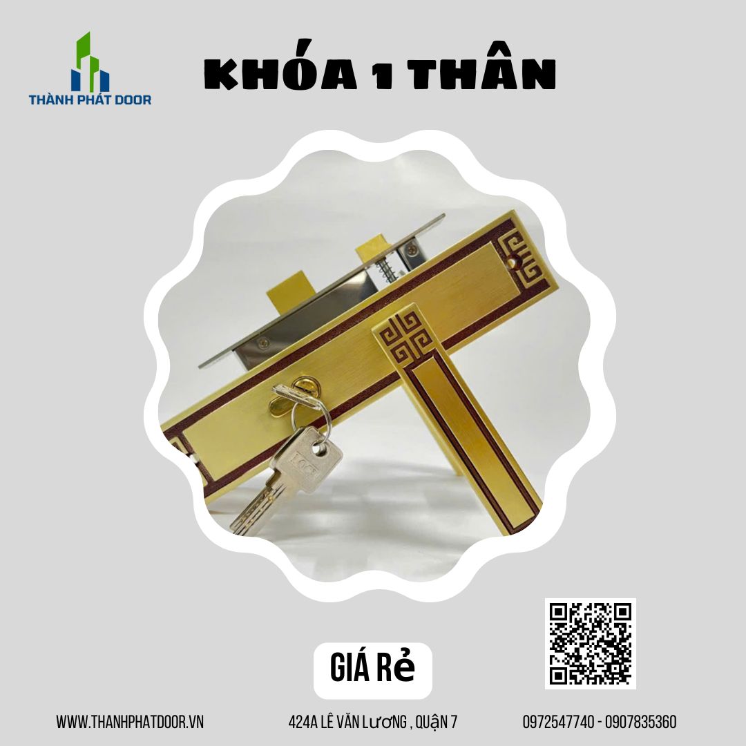 KHÓA TAY GẠT MÀU VÀNG