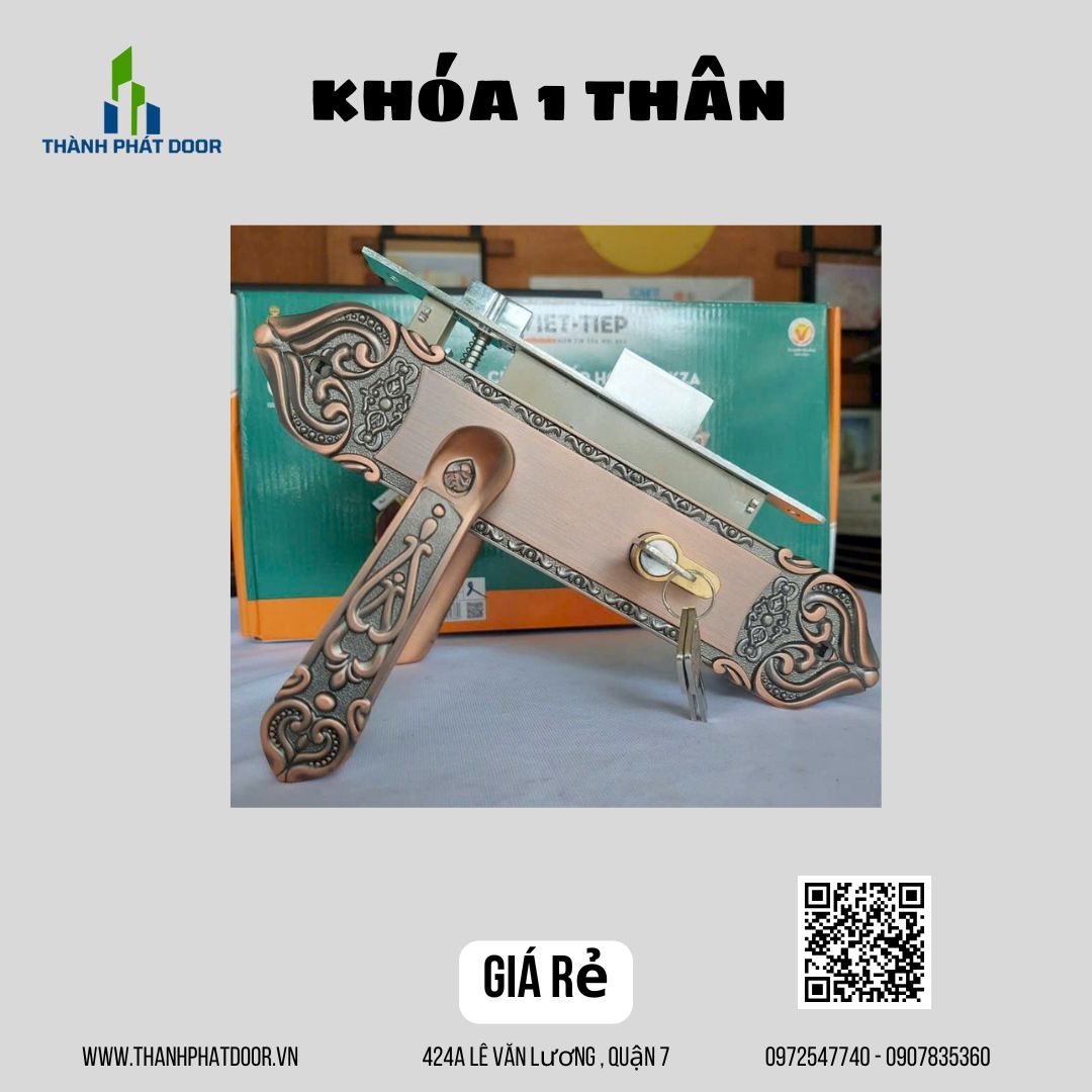KHÓA TAY GẠT MÀU VÀNG