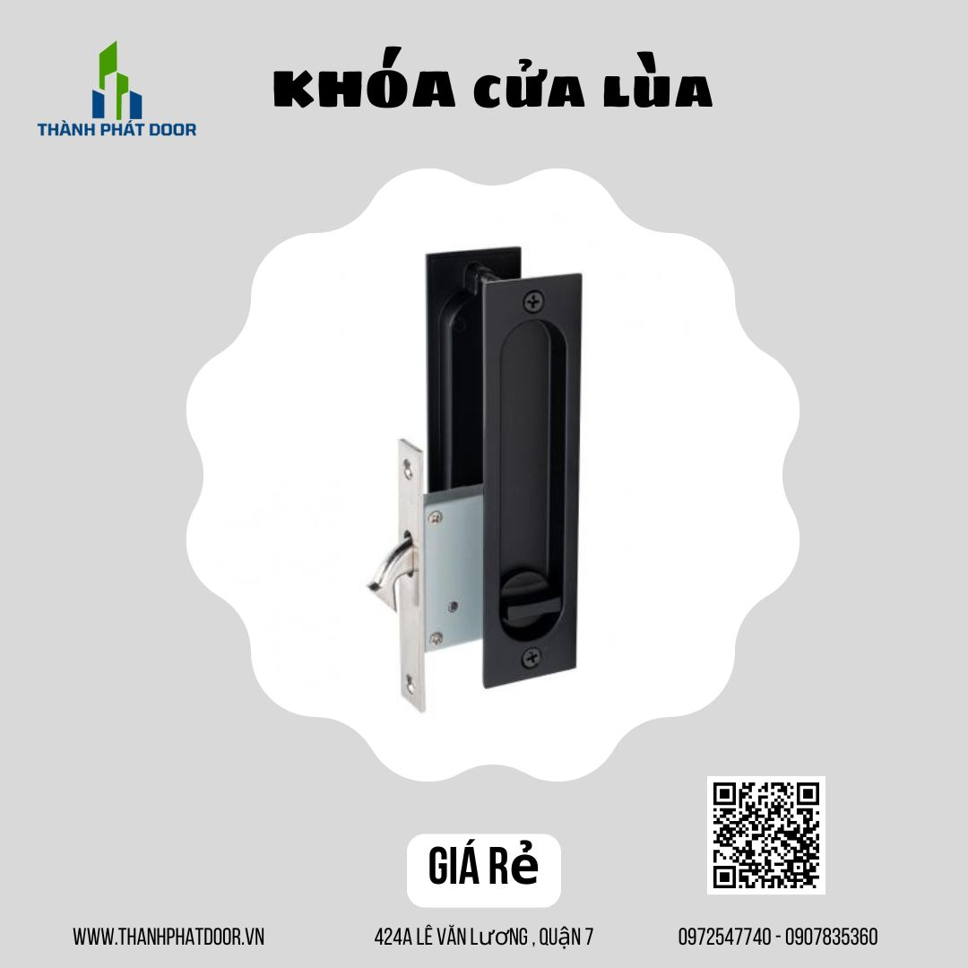 KHÓA CỬA LÙA MÀU ĐEN