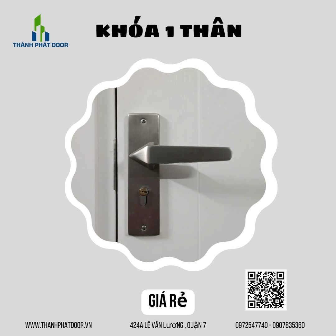 KHÓA TAY GẠT INOX TRẮNG