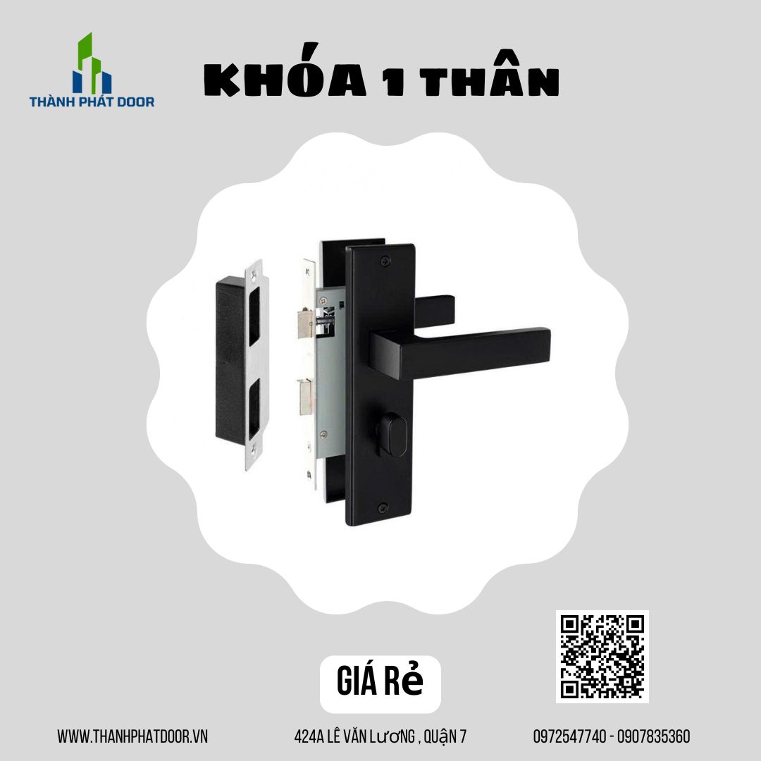 KHÓA TAY GẠT MÀU ĐEN
