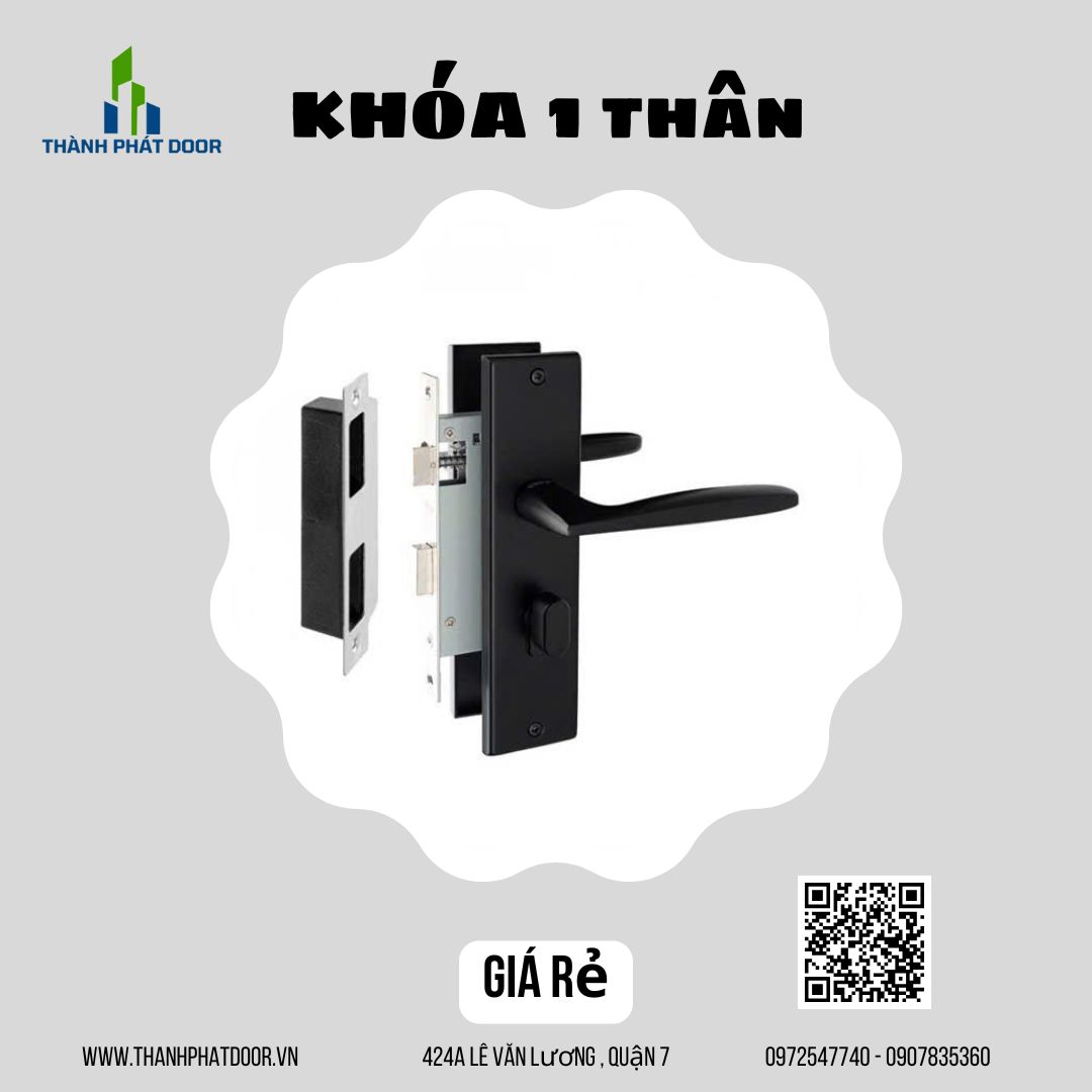 KHÓA TAY GẠT MÀU ĐEN