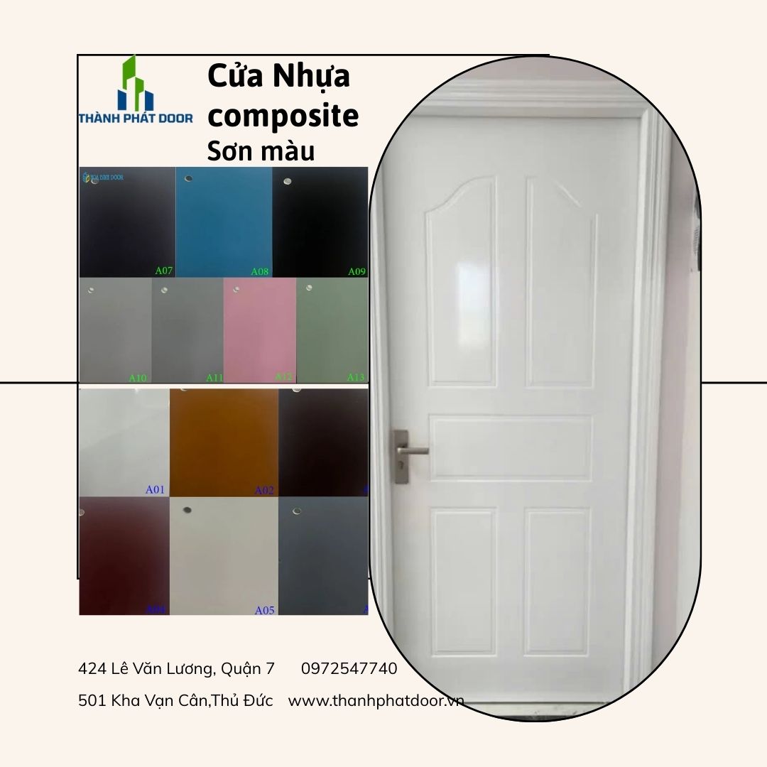 giá cửa nhựa composite sơn màu